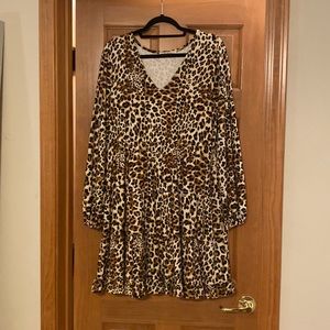 A beautiful Soul cheetah print long sleeve dress